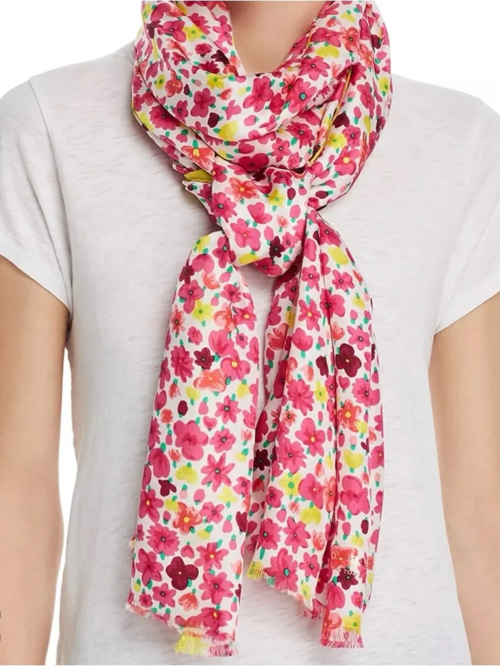 Kate Spade Marker Floral Silk Scarf